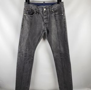 DAPPER JEANS Womens Gray Denim Button Fly Thai Sz 2 -USA Sz Small (30x30)